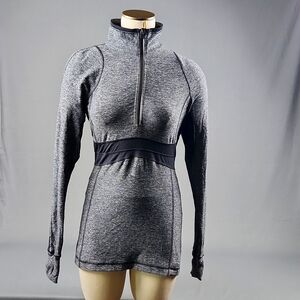 Lululemon- Run Full Tilt Half Zip Jacket- Black/Gray - Size 8